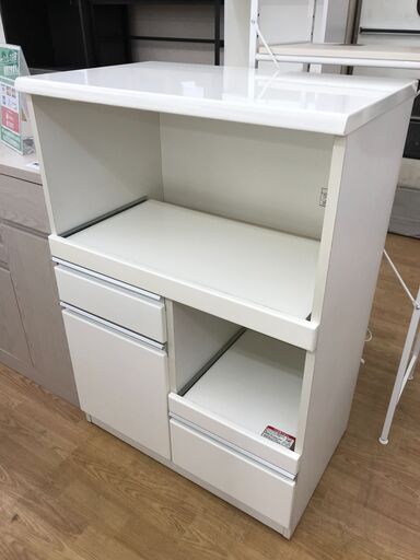 ★ジモティ割あり★ ニトリ レンジ台 ホワイト H115×W80×D51 クリーニング済み KJ7816