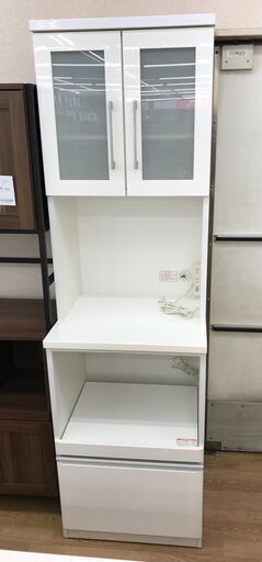 ★ジモティ割あり★ ニトリ 食器棚 ホワイト H200×W59×D51 クリーニング済み KJ7821