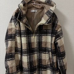 【美品】Hinaスタイル　チェックコート4L　