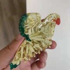 ヘアクリップ インコ バレッタ　