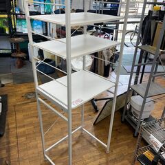 【リサイクルショップどりーむ鹿大前店】No.703　キッチンラック　レンジラック　収納家具　オシャレホワイト　の画像