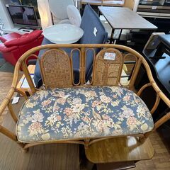 【リサイクルショップどりーむ鹿大前店】No.283　アンティークソファ　レトロソファ　ラタンソファー　レトロの画像
