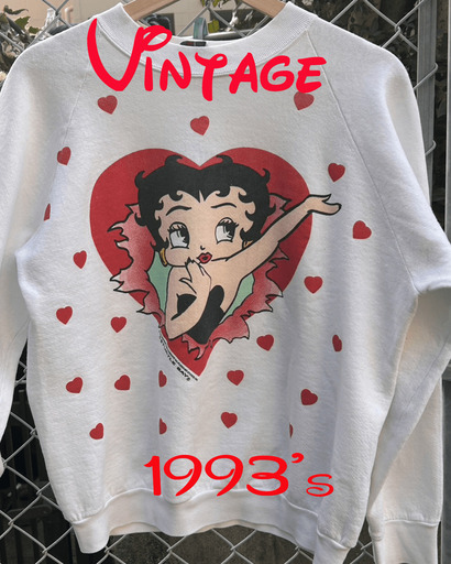 【ヴィンテージ】 　Betty Boop スウェット 1993年　ホワイト