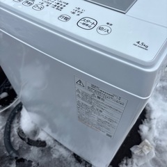 美品 東芝 4.5㎏ 全自動洗濯機 AW-45M9 2021年製 簡易乾燥機能付きの画像