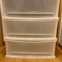 ウッドトップチェスト　3段チェストの画像