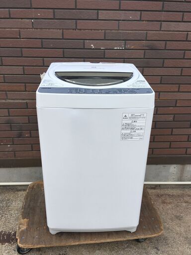 JMS0746S)全自動電気洗濯機 東芝 AW-6G6 2019年製 6㎏ 中古品 【取りに来られる方限定】