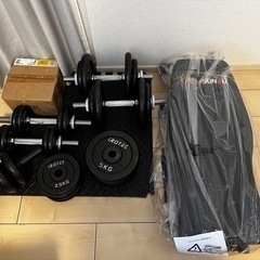 ダンベル(中古)・ベンチ(未使用品)セット