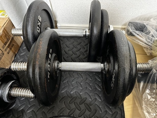 ダンベル(中古)・ベンチ(未使用品)セット
