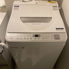 【希望額ご提示ください】シャープ 熱乾燥搭載 5.5kg洗濯機 ステンレス穴なし槽　2019年