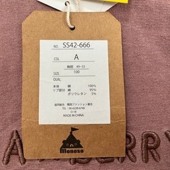 トップス　Tシャツ　いちご刺繍　キッズ　子供　100cm 新品の画像