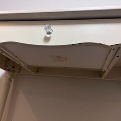 ホワイト　テーブル・机　幅110㎝の画像