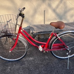 自転車　赤　