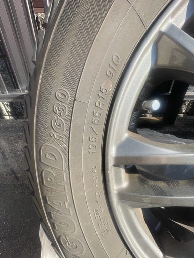 195/65R15冬用タイヤ、アルミホイール、ナト