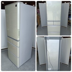 ★[八3380]  SHARP 　シャープ　2020年製　ノンフロン冷凍冷蔵庫   412L  両開き　SJ-W411F-N   質量78kg　の画像