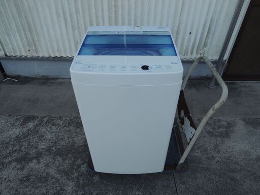 △Haier 全自動電気洗濯機 JW-C45CK 動作品 2018年製 4.5kg 洗濯機/管理3701
