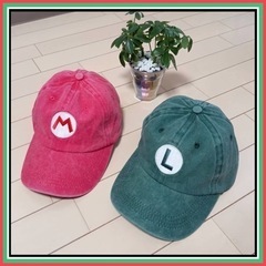 ①ビンテージ風 スーパーマリオ キャップ ルイージ ワリオ ワル...