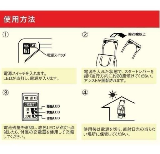 【新品未使用品】  電動アシスト機能付きキャリーカート YE-EC62