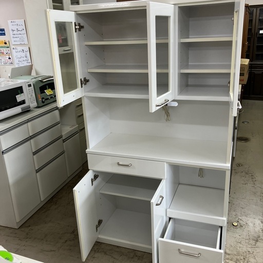 K2501-397 キッチンボード ホワイト キズ汚れ有り 上下分割可