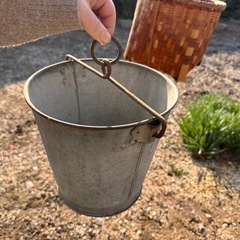 （外用）　竹籠　クラフト　水くみバケツまとめて出品です
　の画像