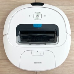 【美品】アイリスオーヤマ ロボット掃除機 水拭き 自動充電 落下...