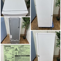 R535 ☀️ ジモティー限定価格！ TOSHIBA 冷蔵庫 (153L) 2ドア 20年製 GR-S15BS ⭐ 動作確認済 ⭐ クリーニング済の画像