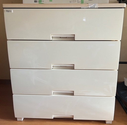 中古 収納ケース  引き出し  4段 ワイド