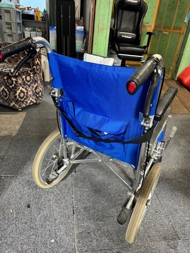 カワムラサイクル 介助 車椅子 KA302SB ブルー 折りたたみ 介護 施設 車いす 車イス