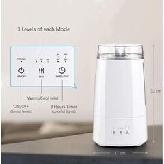 超音波式加湿器 3.5L KYG アロマ対応 タイマー LED付き 直接お引取りの画像