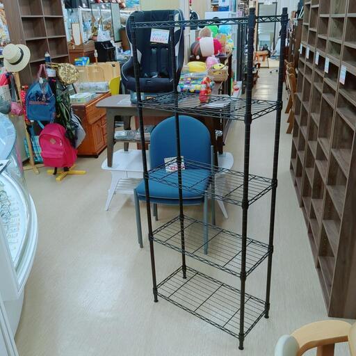メタルラック☆人気のブラック☆5段☆キズ少ない、良品【浜村鹿野温泉ICから3分 買取本舗 宮本リサイクル 営業時間9～19時 定休日水曜のみ←連絡できませんm(_ _)m】