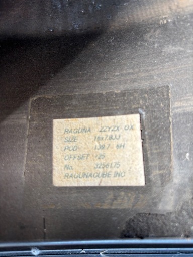 希少☆ラグナ☆ZZYZX☆16×7.0JJ＋
25 ☆139.7/６穴