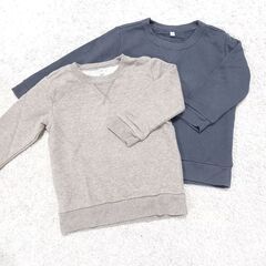 【お取引中】【キッズトレーナー2点セット】100／無印良品／ブラ...