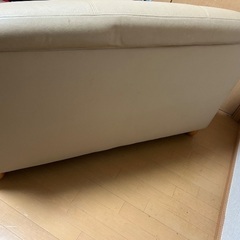 大容量　収納付き　ソファ　３点セット　L字型　皮製の画像