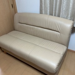 大容量　収納付き　ソファ　３点セット　L字型　皮製の画像