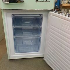 西岡店 冷蔵庫 198L グランドライン 2022年製 GLE-198L02GR グリーン系 レトロデザイン おしゃれ♪ 2ドア 200Lクラス の画像