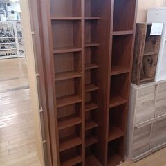 ★ジモティ割あり★  スライド式本棚 ブラウン H180×D29...