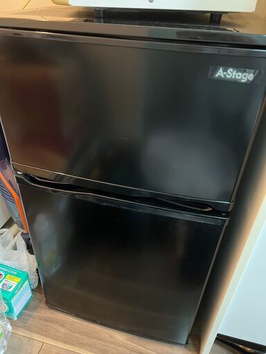 【値下げ】【４０００円】【取りに来る方限定】右開き２ドア冷蔵庫 S-Stage 黒