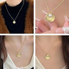 貝殻モチーフネックレス（新品）ゴールドの画像