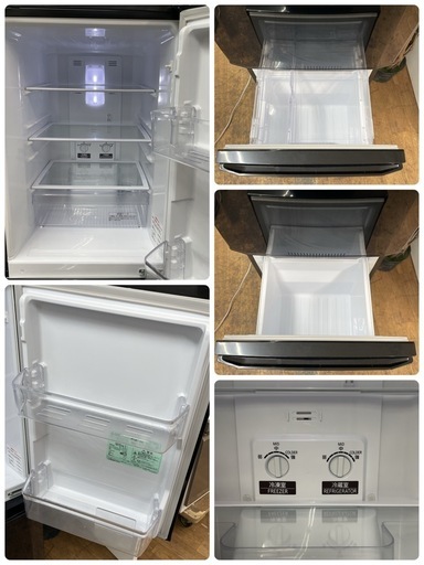 R603 ☀️ MITSUBISHI 2ドア冷蔵庫（146L 右開き）17年製 MR-P15C ⭐ 動作確認済 ⭐ クリーニング済
