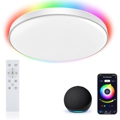 LEDシーリングライト 6~8畳  リモコン付き スマホ操作 A...