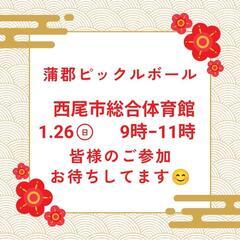 1月26日（日）ピックルボールしましょう！初参加の方いますよ！