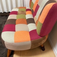 パッチワーク　ソファの画像