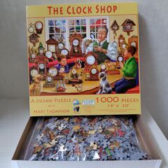 ジグソーパズル1000ピース　THE CLOCK SHOP　海外製の画像
