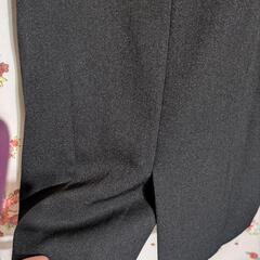 ⚫️黒シンプルワンピースラメ入り　スリットありの画像
