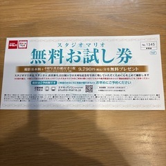 【取引き中】スタジオマリオ無料お試し券