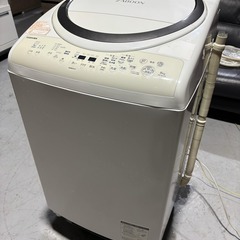 TOSHIBA 東芝 AW-8V7-S 縦型洗濯乾燥機 ZABOON（ザブーン） シルバー [洗濯8.0kg /乾燥4.5kg /ヒーター乾燥(排気タイプ) /上開き] 2019年製 Used 