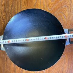 【未使用品】両手鍋　中華鍋　鉄製鍋　深鍋　天ぷら鍋の画像