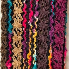 レディース　マフラー　手編み　ハンドメイドの画像