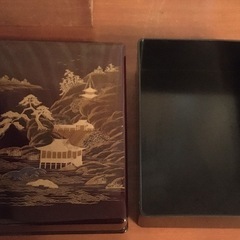 書道具　文箱　硯箱　収納箱　高級感　物入れ　書類入れ　アンティーク レトロ　工芸品の画像