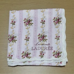 LADUREE シルク混 大判ハンカチ スクレ・ラデュレ