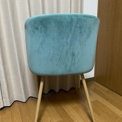 ベルベットチェア ソストレーネ グレーネ ブルー 青 椅子 ダイニングチェアの画像
